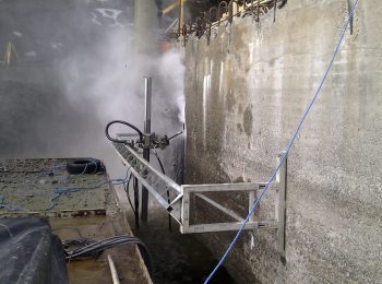 Water jet cutting concrete in Dubai UAE by KCDC